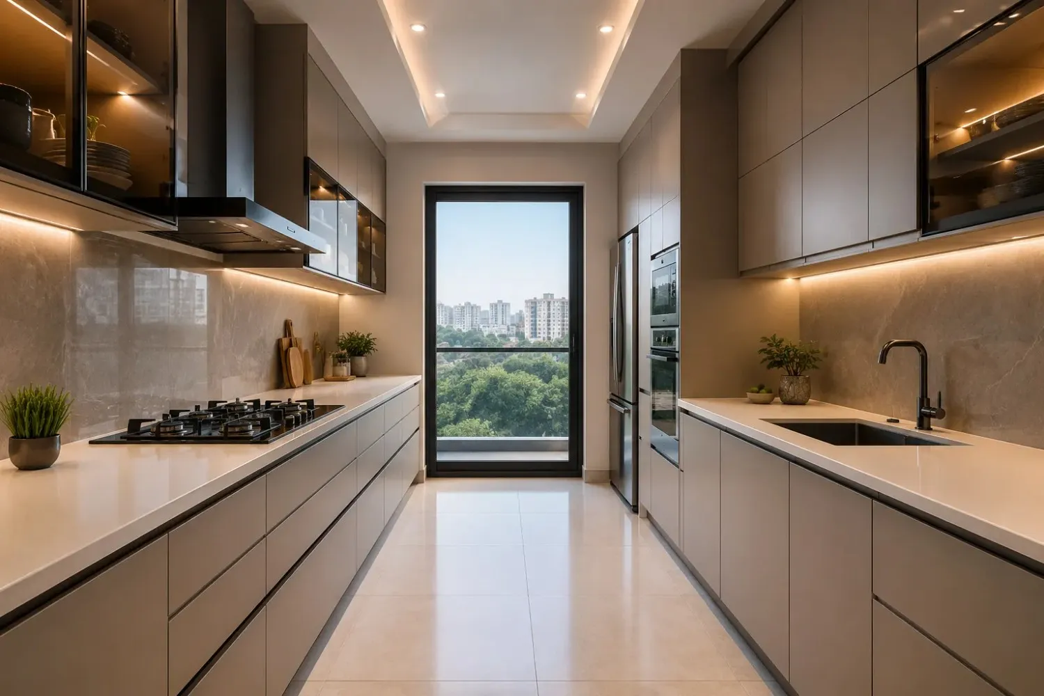 Smart Parallel Modular Kitchen Designs for Stylish Urban Homes